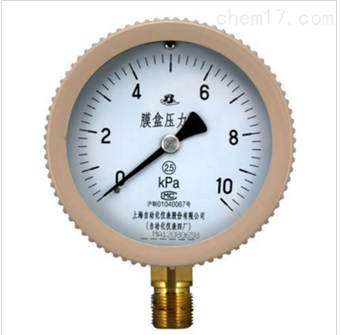 YE-75膜盒壓力表
