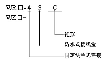 錐形管法蘭連接熱(rè)電(diàn)偶（熱(rè)電(diàn)阻）型譜