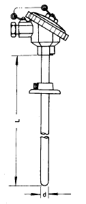 WRR-330活動法蘭防水(shuǐ)式熱(rè)電(diàn)偶安裝圖片
