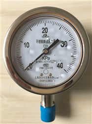 YTN-100B不(bù)鏽鋼耐震壓力表0-0.1Mpa